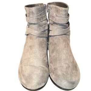 Justfabulous 8.5 Gray Women's Chelsea Ankle  Boots Shoes 8 1/2